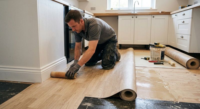 Sheet Linoleum Installation in Garland, TX